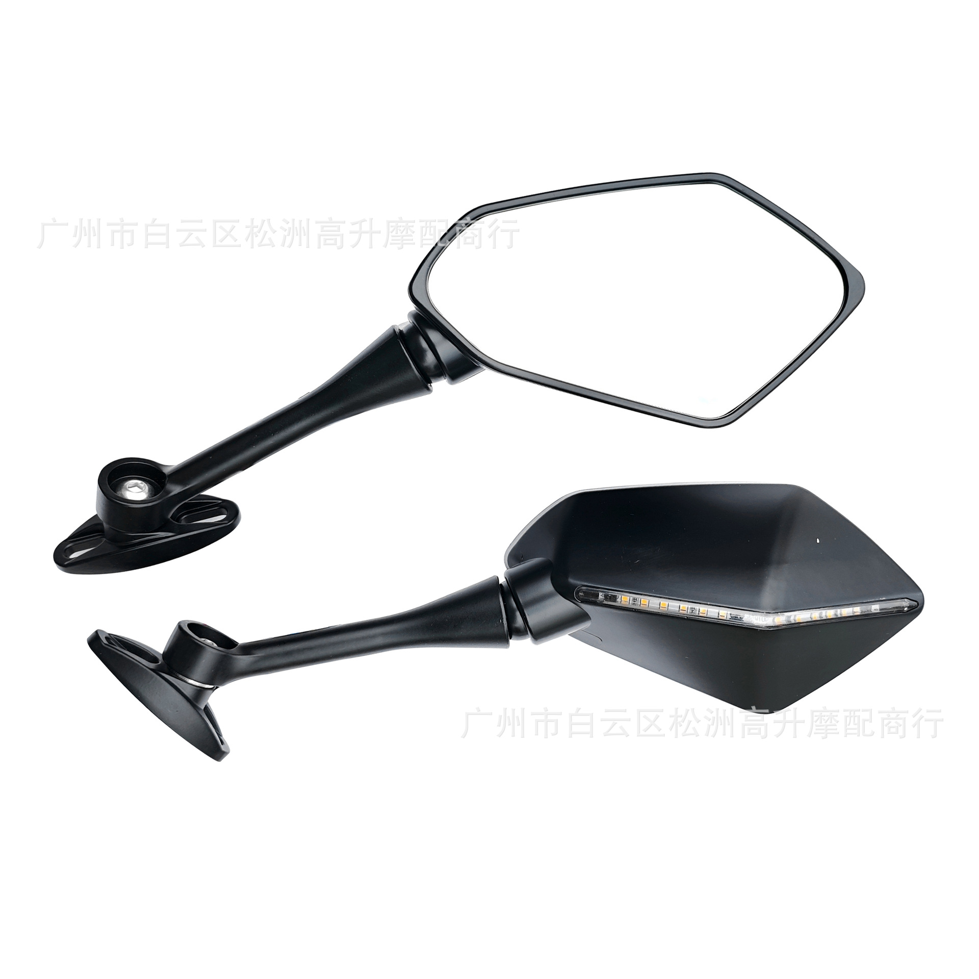 Front-Mounted Installation with Turn Signal Light Bar, Modified Rearview Mirror for Racing Motorcycles, Universal Accessories for Electric Vehicles
