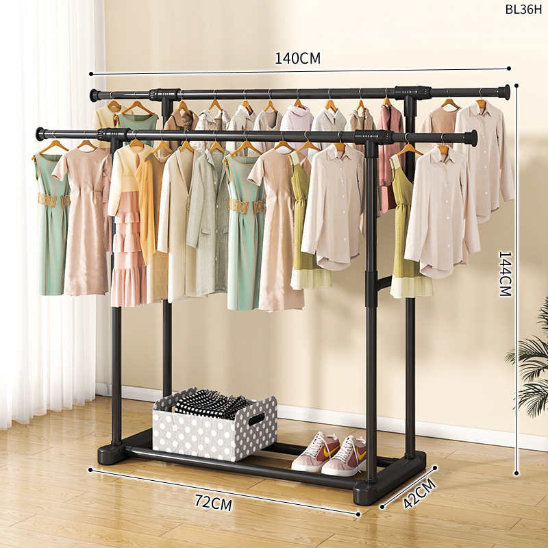 더블 폴 블랙 더블 길이