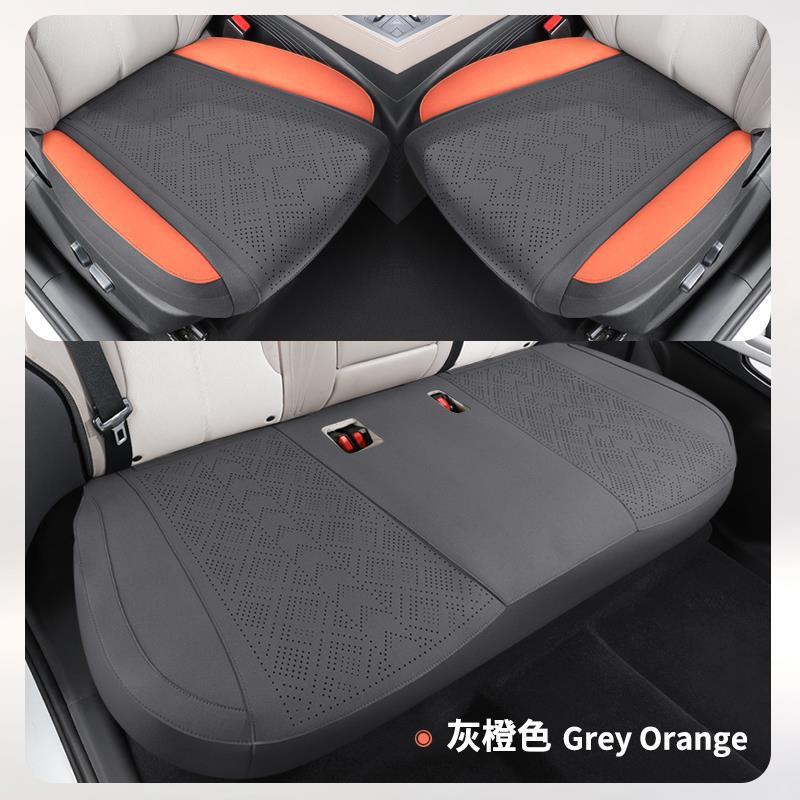 BYD – BYD Yuan UP Modelə uyğun (Original) oturacaq örtükləri - three-piece-set-gray-orange-byd-yuan-up2024-2025-models
