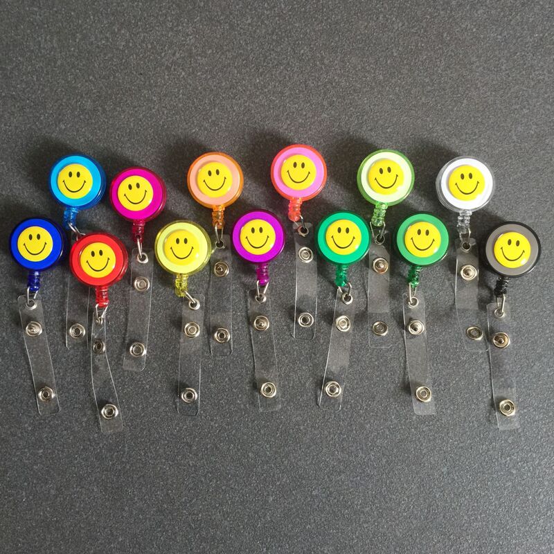 Factory smiley face easy pull buckle easy pull retractable buckle ID card set badge buckle key work card buckle Nurse Badge Factory smiley face easy pull buckle easy pull retractable buckle ID card set badge buckle key work card buckle Nurse Badge