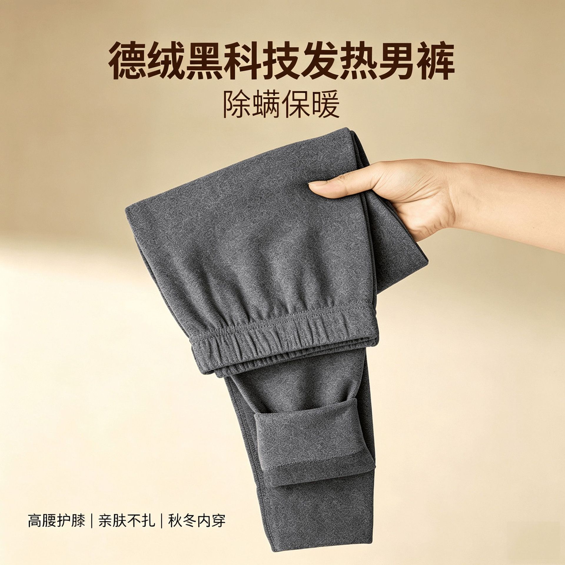 Autumn/Winter Foreign Trade Men's Thermal Pants 2026 New Style Double-Sided Fleece Thickened Comfortable Fleece Lined Cold-Proof Men's Autumn Pants