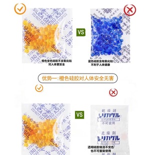 Wholesale Orange Color Changing Silica Gel Desiccant Camera Electronics Moisture-proof Mildew-proof Dehumidification Cobalt-free Indication Moisture-proof