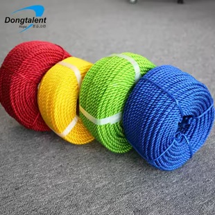 Foreign Cross-Border 3-Strand New Material Pe3-50Mm Truck Strapping Rope Strong Fishing Net Rope Polyethylene Plastic Rope