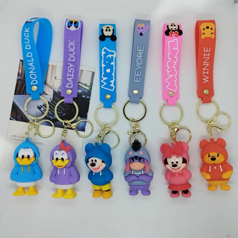 New cross-border creative cartoon sweater Mickey series key chain pendant bag car key chain Accessories Wholesale