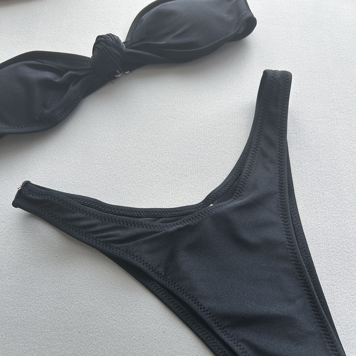 100g Weight Sexy Feel Of Sensation Briefs Panties Style Nylon Fabric Type 2 Pieces Set Quantity Swimming Pool, Beach Occasion Solid Color Pattern Demi Cup Bra Cup Women's Gender Women's Solid Color 2 Pieces Set Bikinis Swimwear 10
