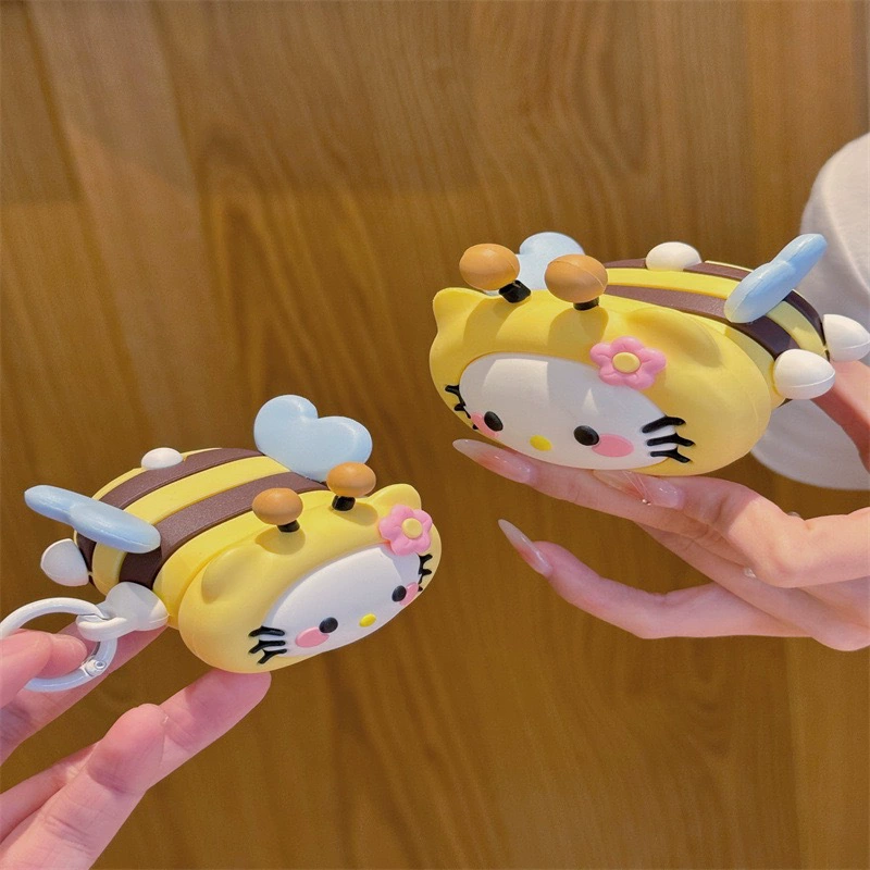 Силиконовый чехол для AirPods (Apple) KT Cat Claw, милый фуксия, силиконовый корпус, совместим с AirPods 1/2/3/Pro/Pro2/4