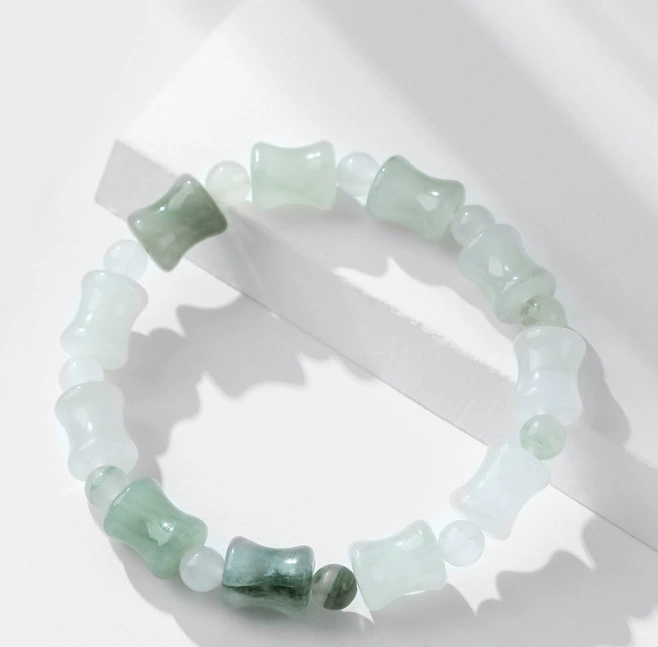 Emerald bamboo bracelet jade