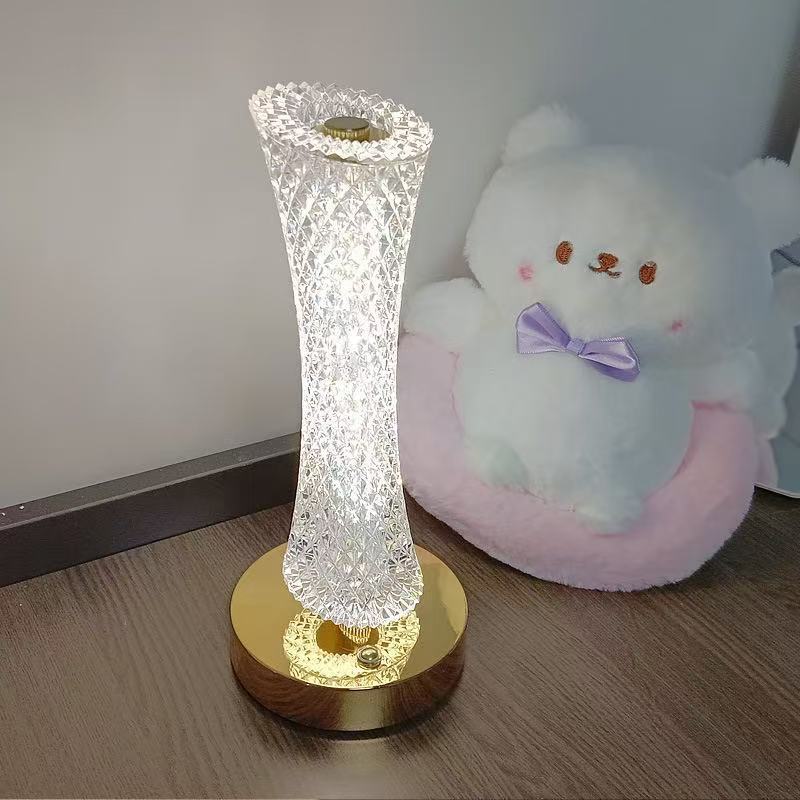 跨境台灯室内氛围灯北欧卧室床头小夜灯高级感摆件灯水晶装饰灯|undefined