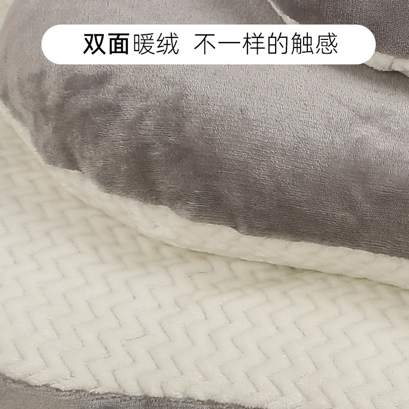 国境を越えた取り外し可能で洗えるペットマット用品、フランネル猫用ベッド、暖かい猫用寝マット、裏起毛ブランケット、四季通用|undefined