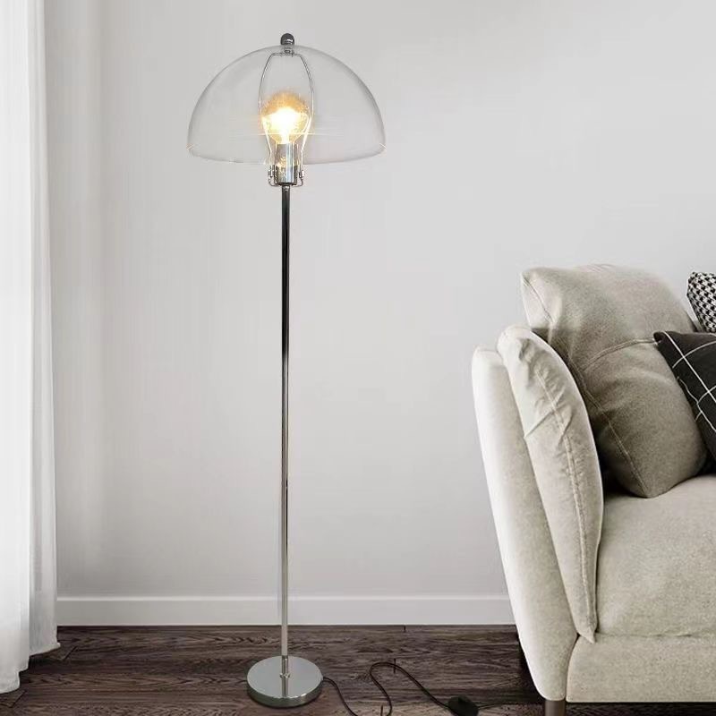 Red de celebridades de la mediana edad Bauhaus Mushroom Lámpara de pie Dormitorio Sala de estar Pantalla de lámpara transparente Paraguas creativo Lámpara de mesa decorativa retro