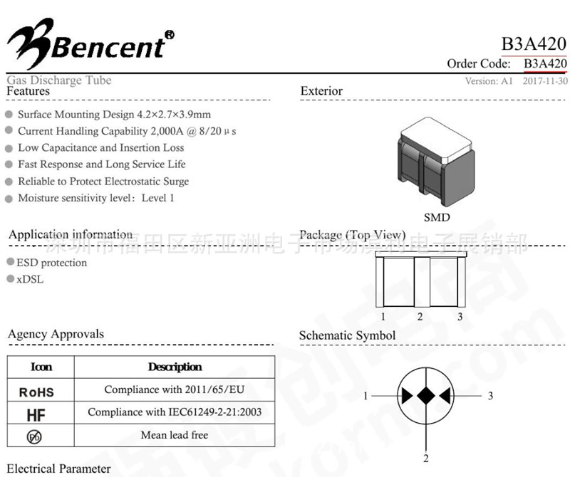 B3A420 tub prevention tube