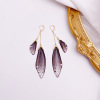 Long crystal earings, fresh earrings, gradient