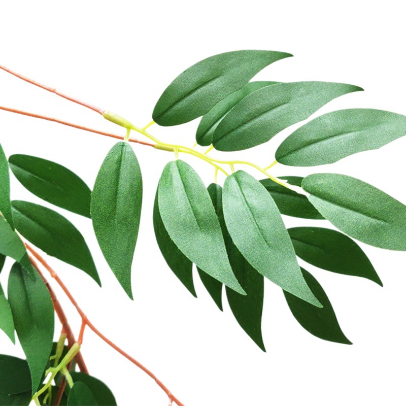 Artificial hoja de sauce ratán suministro transfronterizo ins boda colgante de pared verde planta arco bobinado simulación de cifrado hoja de sauce Ratán