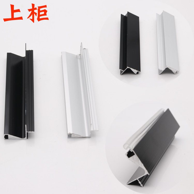 La aleación de aluminio L-mecanografía la manija de puerta de gabinete integrada-manija invisible del Gabinete de cocina del perfil libre