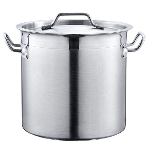 Stainless steel soup barrel round barrel soup pot boiling milk tea pearl tea bucket milk tea shop dedicated large capacity commercial induction cooker