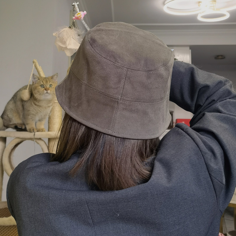 Instagram Wind~Bucket Covering Fisherman Women's Korean Edition Showing Face Small Net Red Bucket Self closing Hat_voghion.com