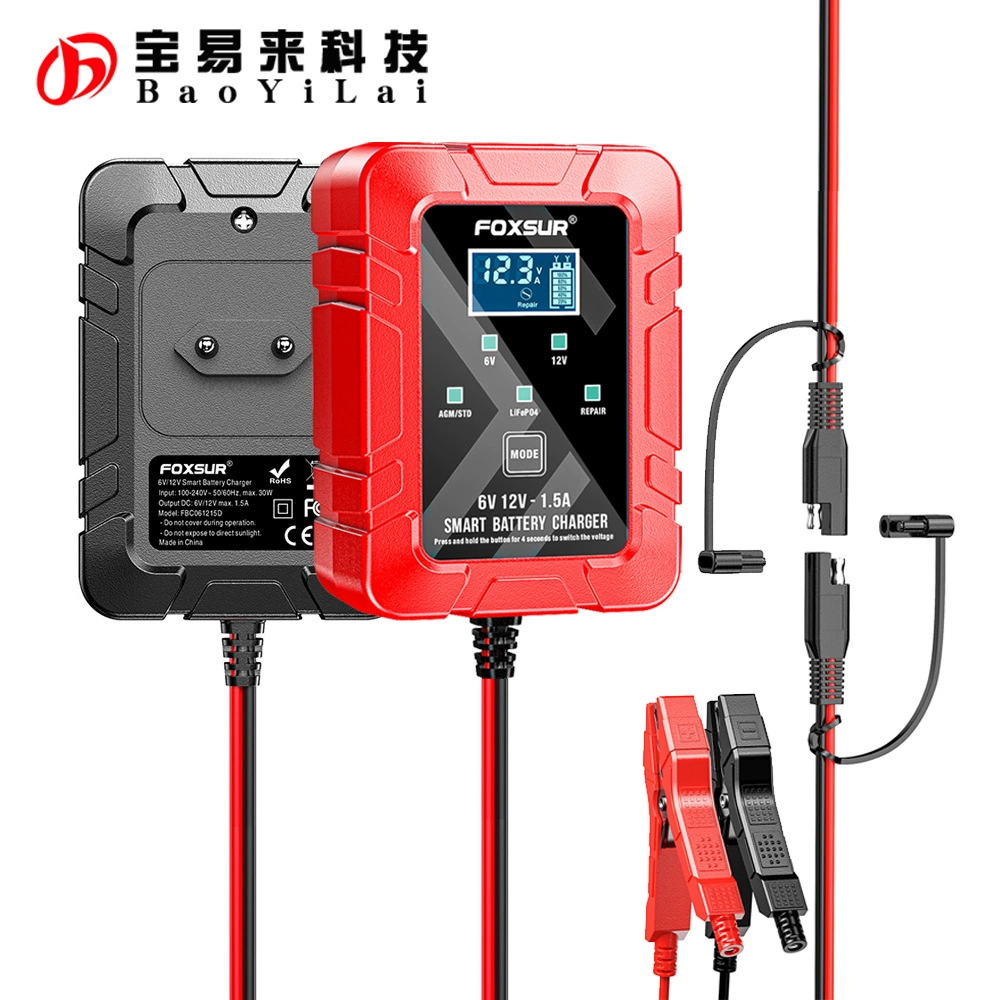 4-30Ah Automatic Smart Battery Charger 1.5A Аккумулятор для зарядки