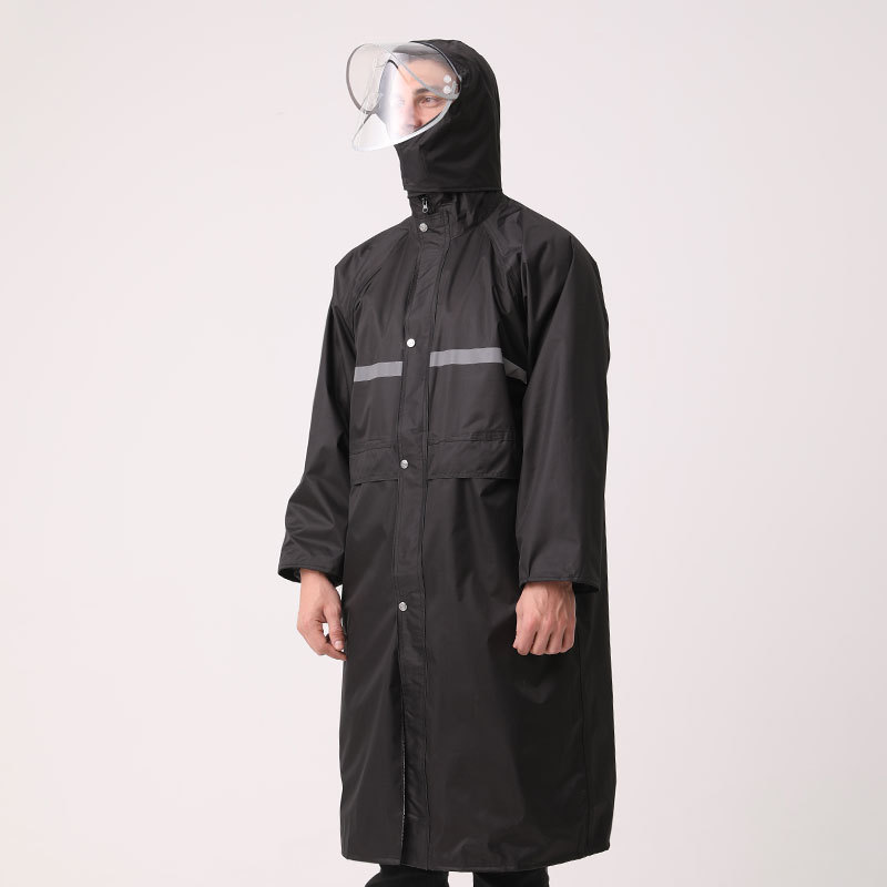 Cazadora estilo Protección Laboral impermeable largo cuerpo completo traje impermeable hombres engrosada de una pieza impermeable adulto poncho al aire libre