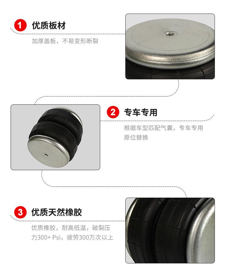 2B2300 Airbag for Maxus T90 T70 Great Wall Cannon Pickup Truck, Yutong Forklift Air Suspension Shock Absorber Airbag Shock Absorption