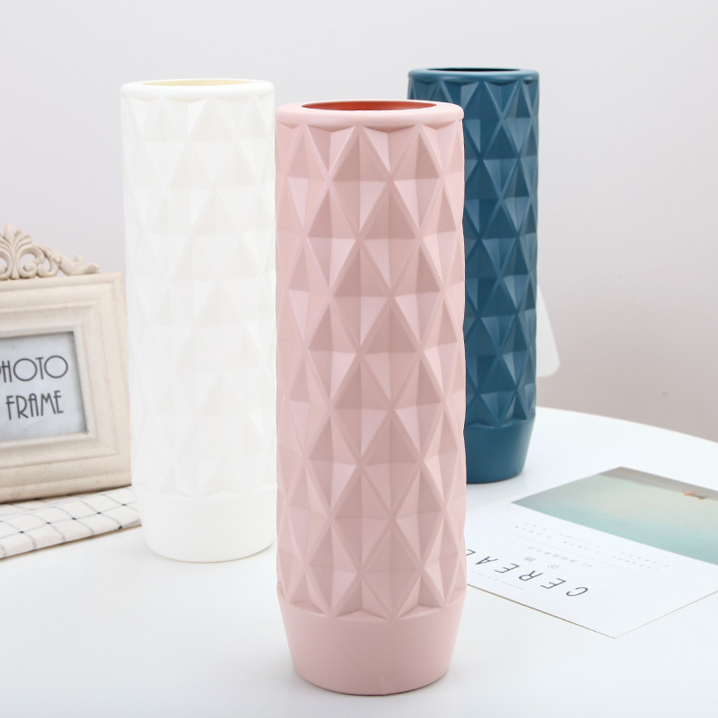 落下防止プラスチック花瓶ドライフラワーフラワーアレンジメント水耕栽培プラスチック花瓶リビングルームクリエイティブ小さな新鮮な装飾品フラワーアレンジメント装飾|undefined
