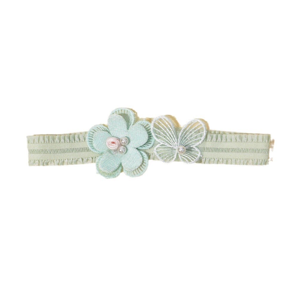Accessori per capelli per bambini europei e americani carini, commercio estero, nuovi neonati, tinta unita, piccoli fiori, elastico, fascia per capelli a farfalla_voghion.com