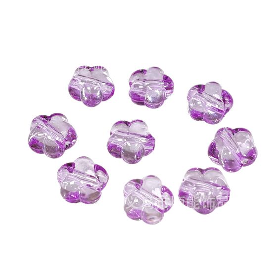 Acrylic Candy Color Transparent Fat Flower Five-Petal Flower Beads Loose Batch Beads Hair Accessories Headband Hair Band Jewelry Accessories