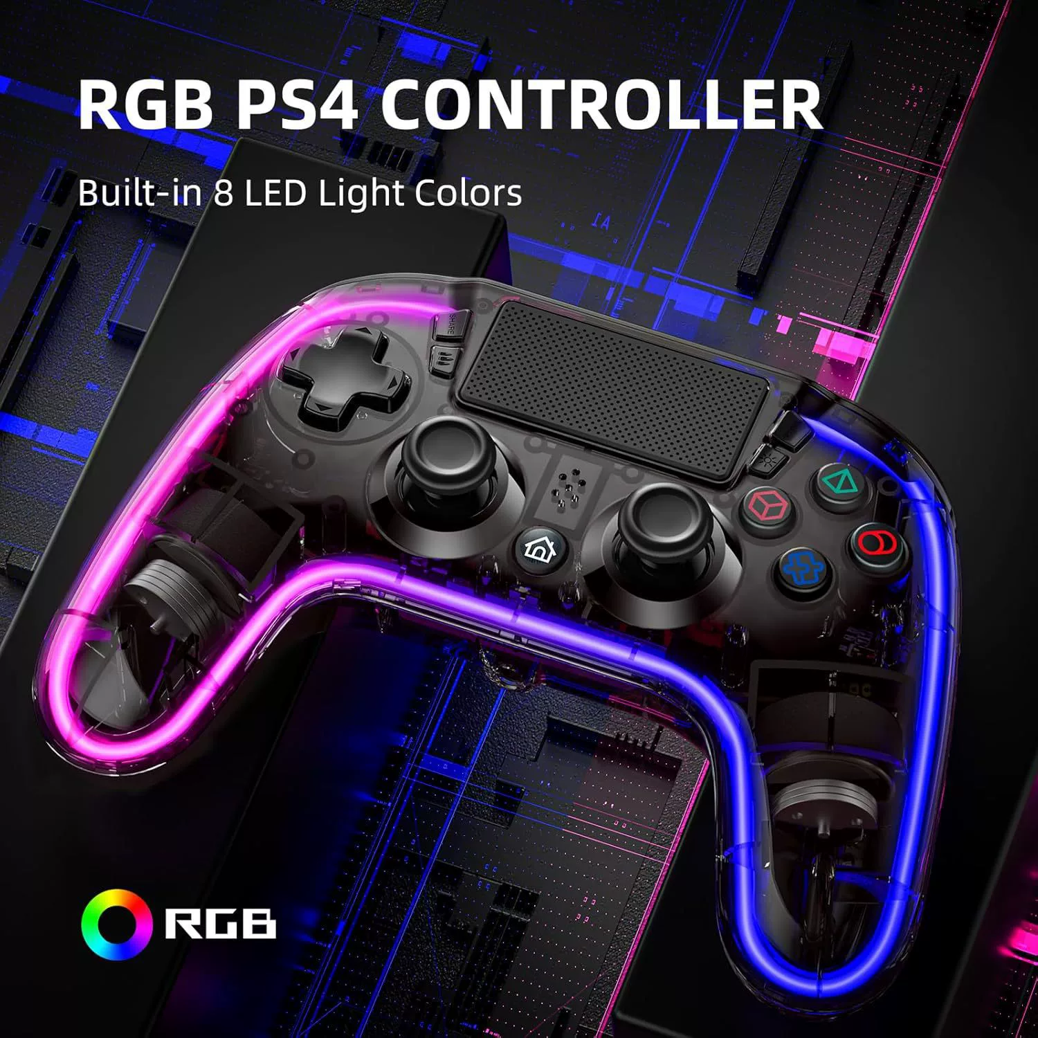 PS4 Bluetooth беспроводной контроллер PS4 нейтральная частная модель блестящая зала курок геймпад экспорт в дом продажи по специальной цене