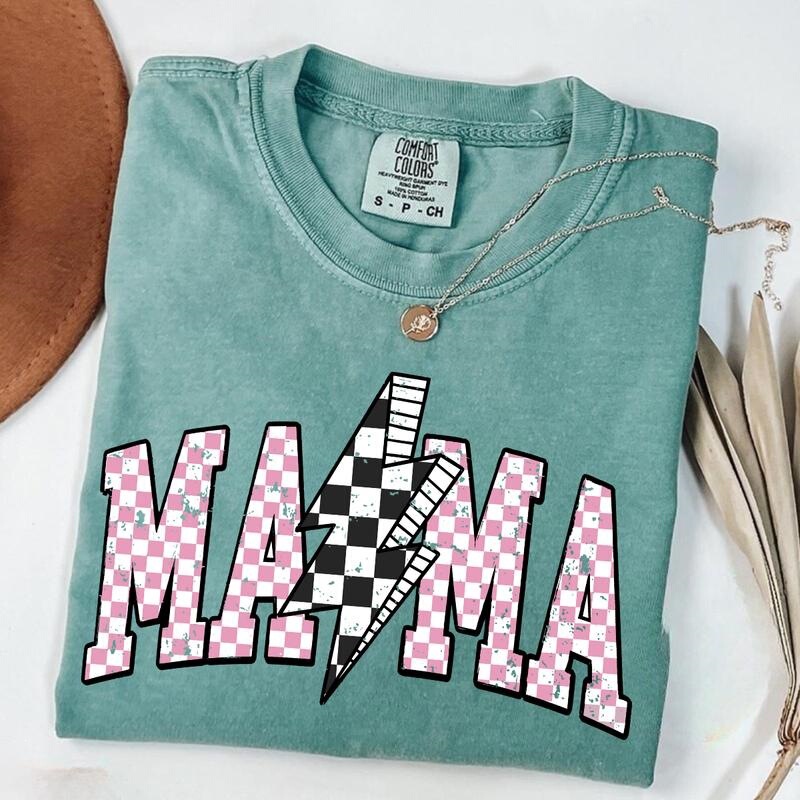 T 43326 Pattern Mama Print T-Shirt Floral Pattern Mama Print T-Shirt Cross-Border Shipping