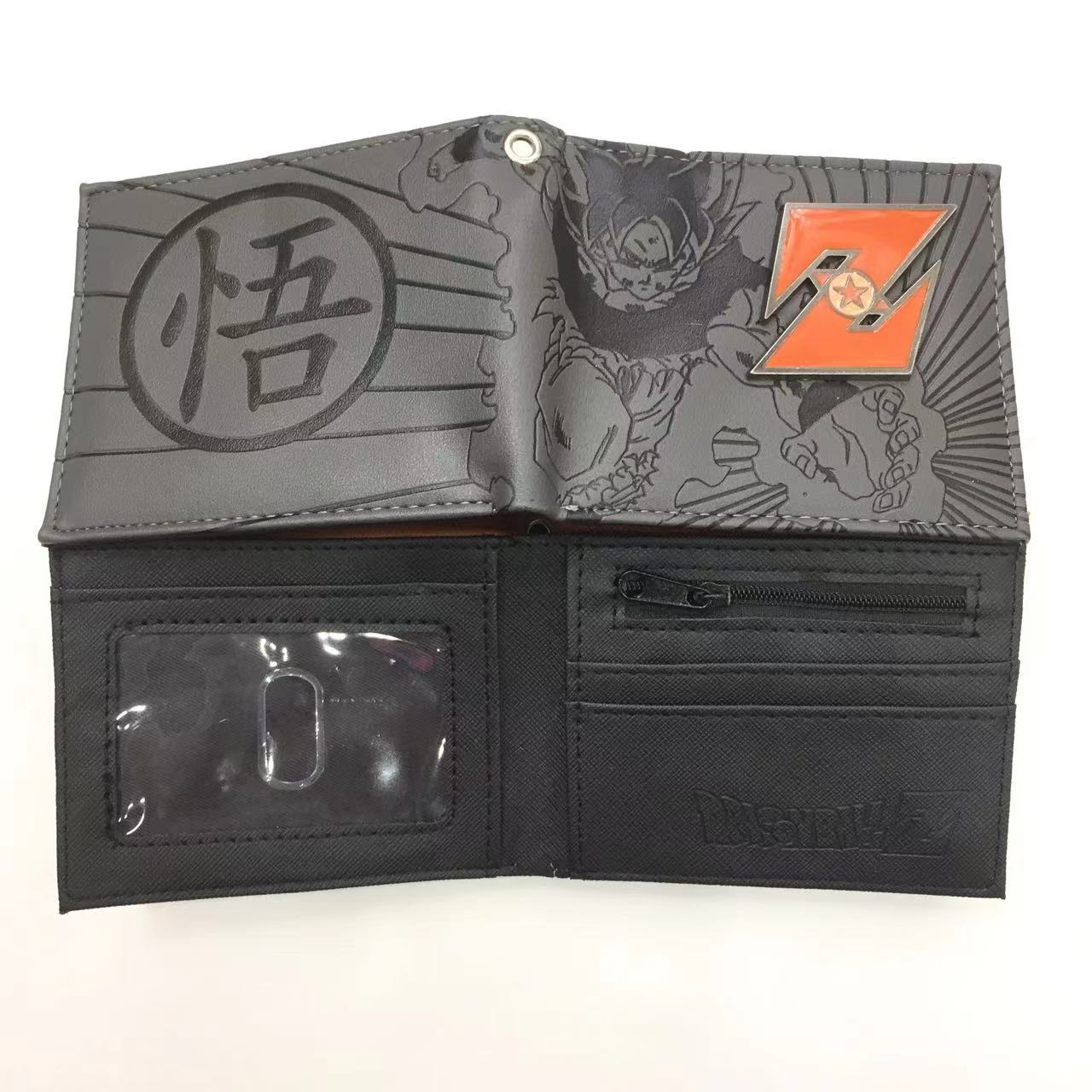 Anime nuevo Dragon Ball dragón Bola de silicona cartera tortuga Wu corto estudiante cartera masculina