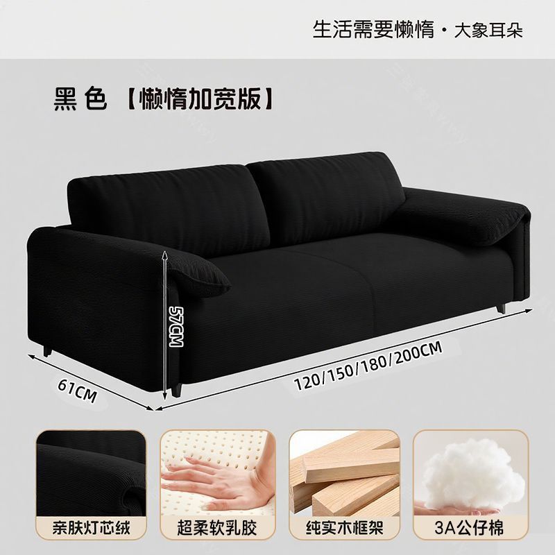 Sofá de tela de madera sólida para casa sala de estar decoración completa pequeña moderna apartamento sofá perezoso doble individual