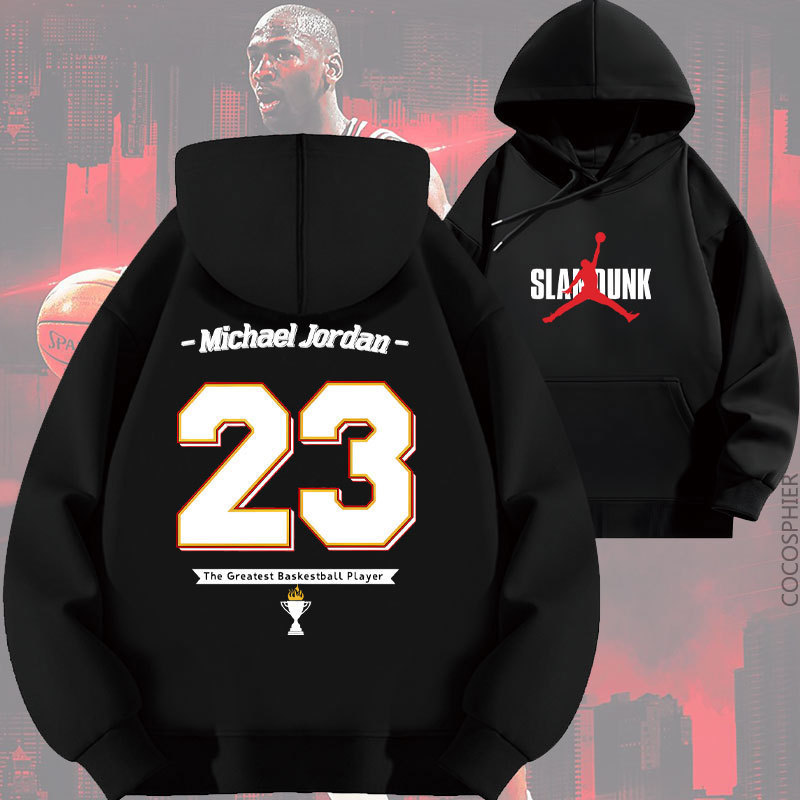 Bulls Joe Boss No. 23 Letter Print Hooded Sweatshirt Trendy Football Loose Autumn Fleece Thickened Clothing