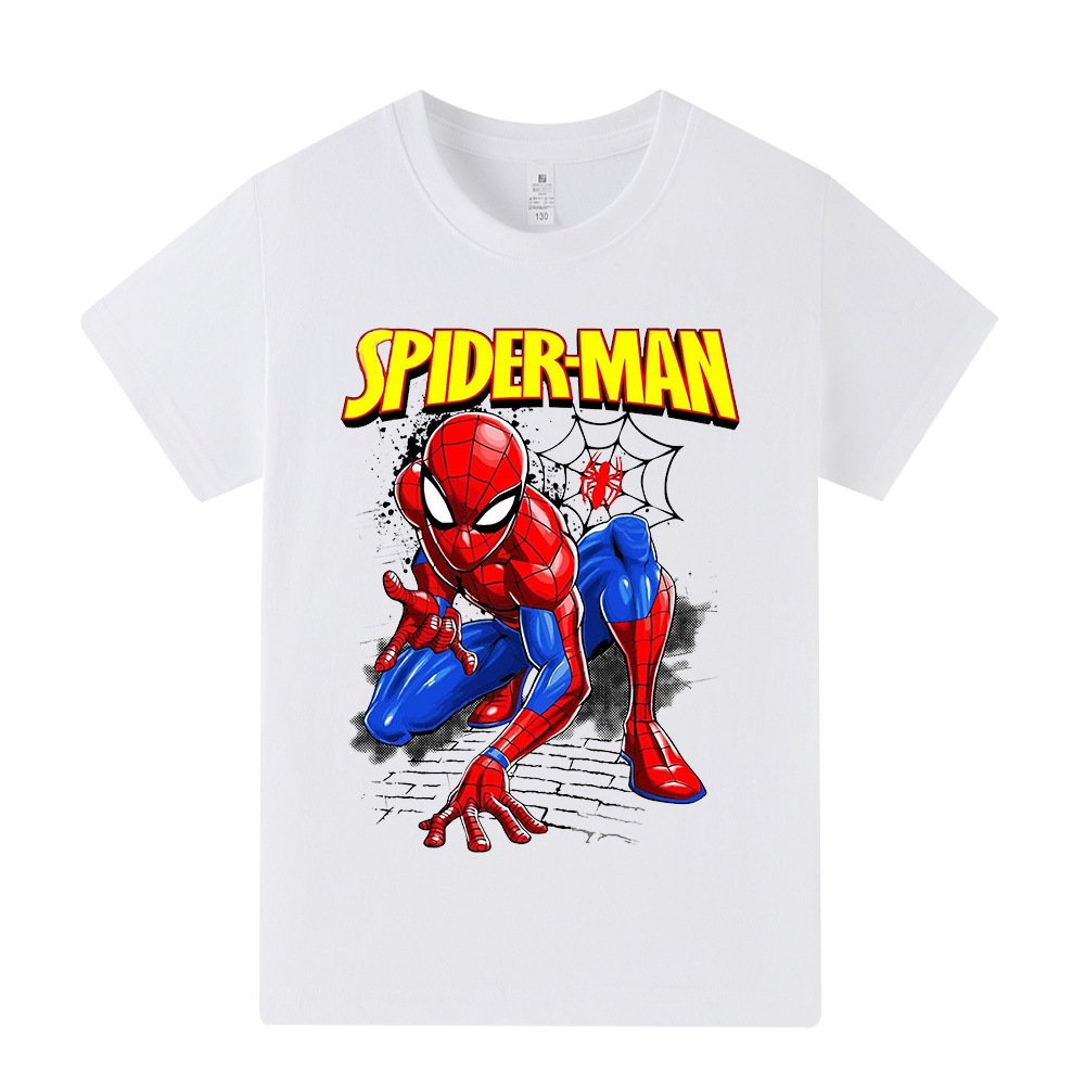 蜘蛛侠/SpiderMan印花儿童短袖T恤上衣A1317