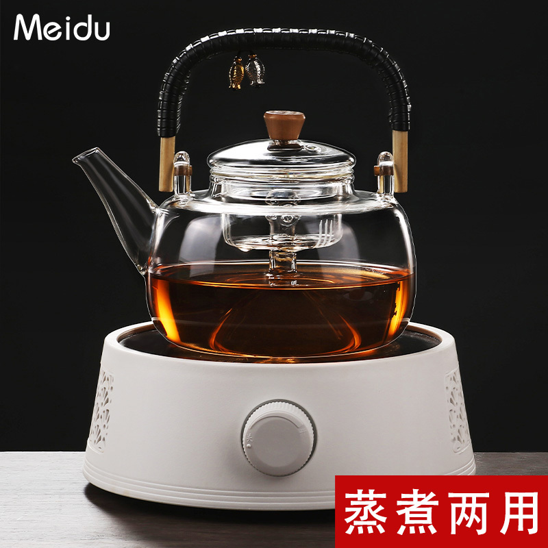 Steaming Teapot Electric Pottery Stove Heating Glass Kettle Household Pottery Pot Tea Set Automatic Small Tea Cooking suit Steaming Teapot Electric Pottery Stove Heating Glass Kettle Household Pottery Pot Tea Set Automatic Small Tea Cooking suit