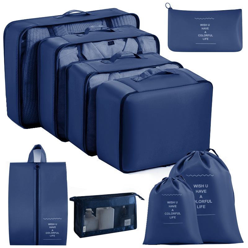 Bolsa de almacenamiento de viaje transfronterizo de ocho piezas Bolsa de almacenamiento de viaje de negocios Bolsa de almacenamiento de gran capacidad Bolsa de almacenamiento de viaje impermeable