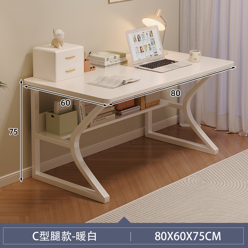Mesa de computadora de dos personas mesa de escritorio para estudiantes de estudio en el hogar escritorio de dormitorio pequeño escritorio escritorio minimalista escritorio de oficina blanco