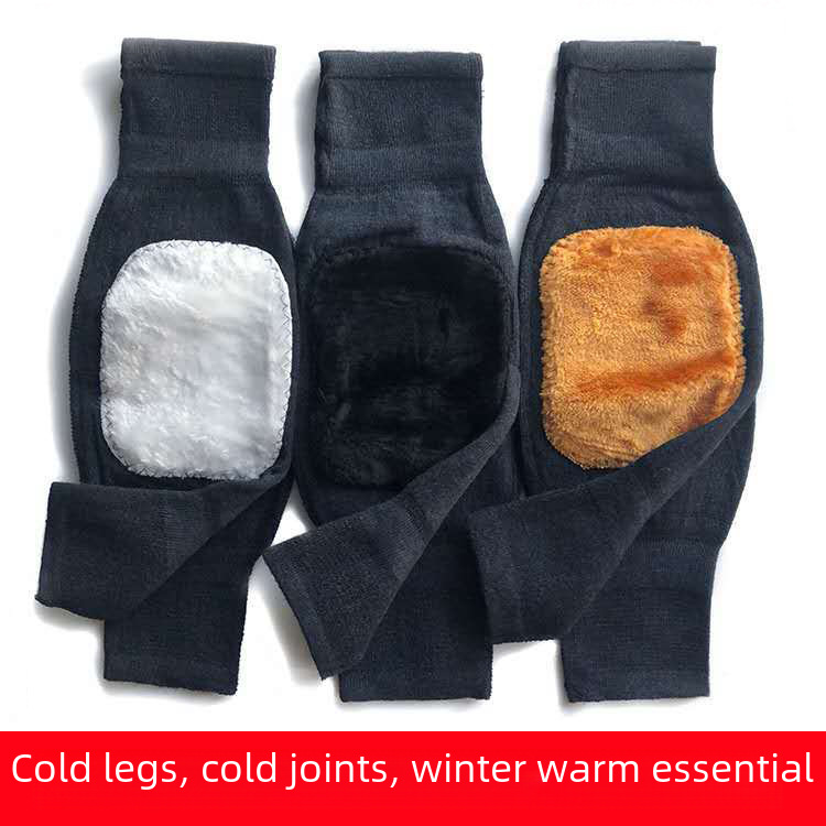 Winter and Autumn Cashmere-like Wool Leg and Knee Guards for the Elderly, Thickened and Fleece-lined, Unisex Knee Warmers for Cold Legs, Warm and Cold-Proof