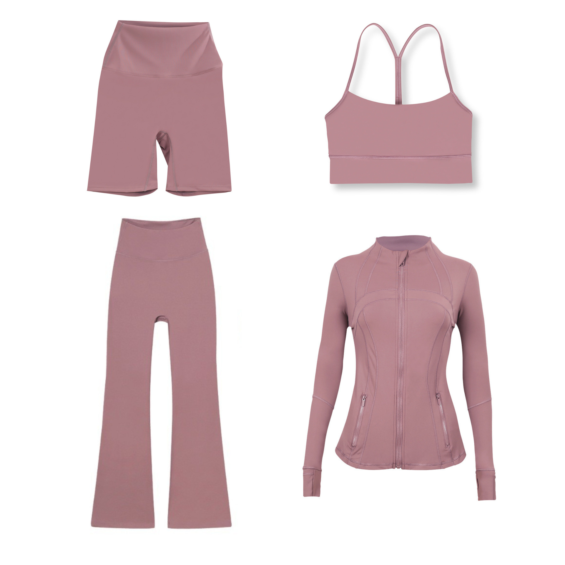 Dames sportjas en flare broek active set vierdelig_voghion.com