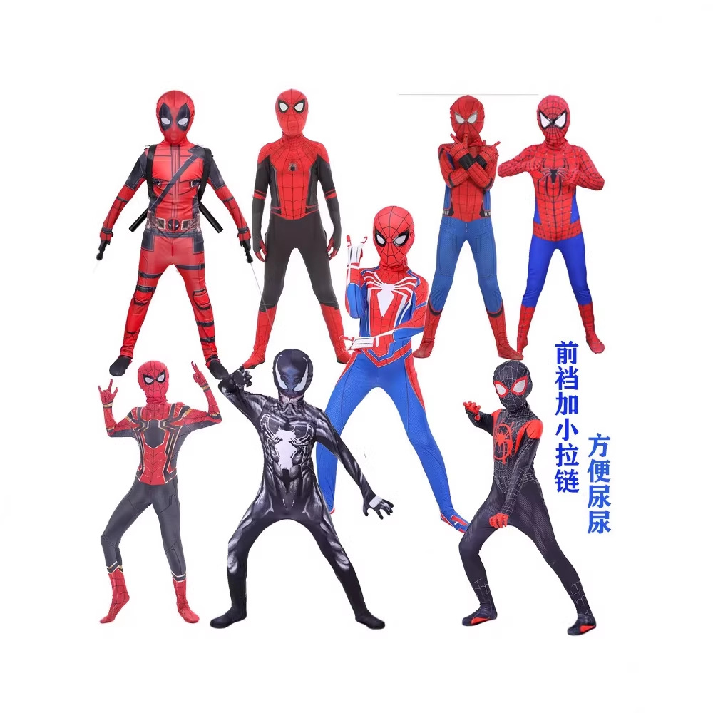 Halloween Spider-Man bodysuit for kids, Miles the Iron Spider, Heroes of the Far From Home, Heroes of the Return cosplay, Gwen.