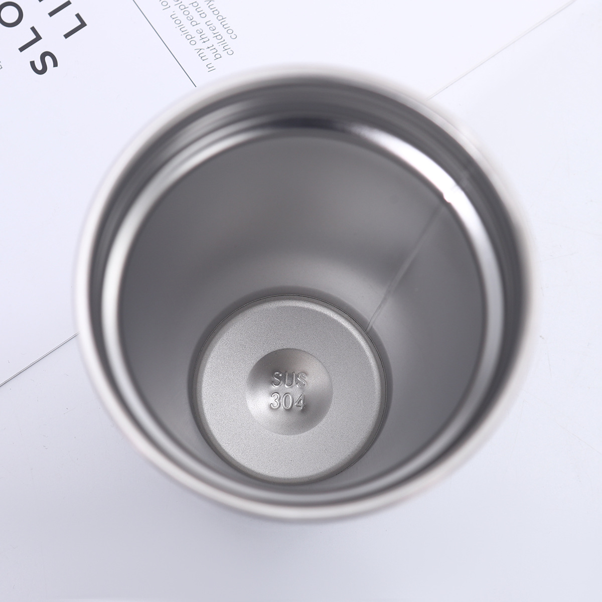 Creativo café degradado 304 taza de vacío de acero inoxidable taza de hielo de gran capacidad taza de paja para exteriores