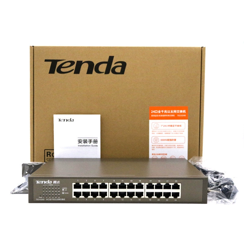 Полный гигабитный коммутатор TEG1024D Tenda Tengda, 24 порта, промышленный мониторинг сети, сетевые разделители
