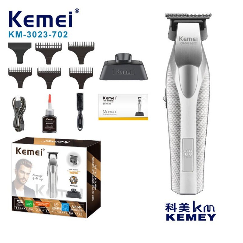 Kemei KM-3023-702 オイルヘッド電気バリカン彫刻プロのヘアサロン理髪店特別なバリカン|undefined