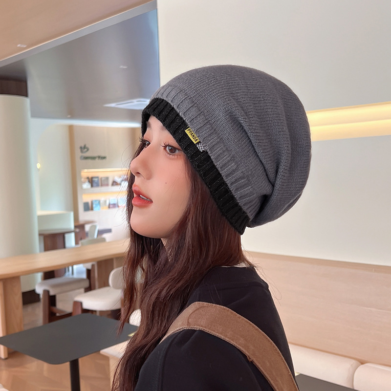 韓国のニットの山の帽子は冬に保温して顔を見せます。|undefined