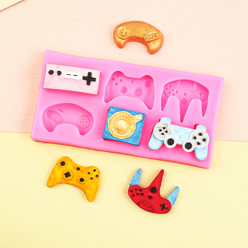 Mango de juego consola control remoto silicona molde DIY decoración pastel fondant chocolate seco ritmo haciendo
