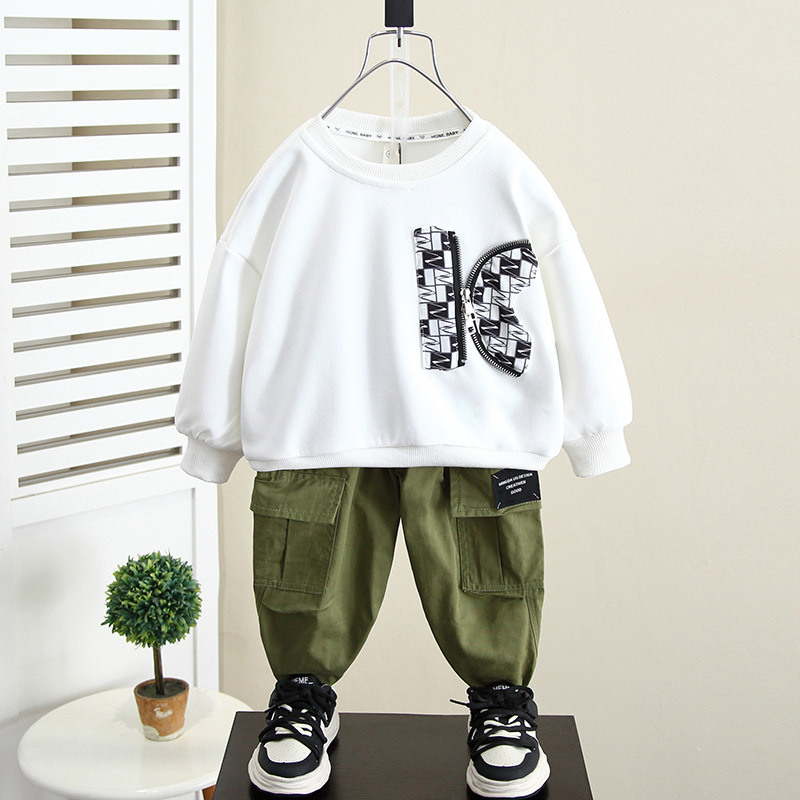 4799 boys' hoodie set 2024 new children's autumn fashionable and trendy baby spring trend_voghion.com