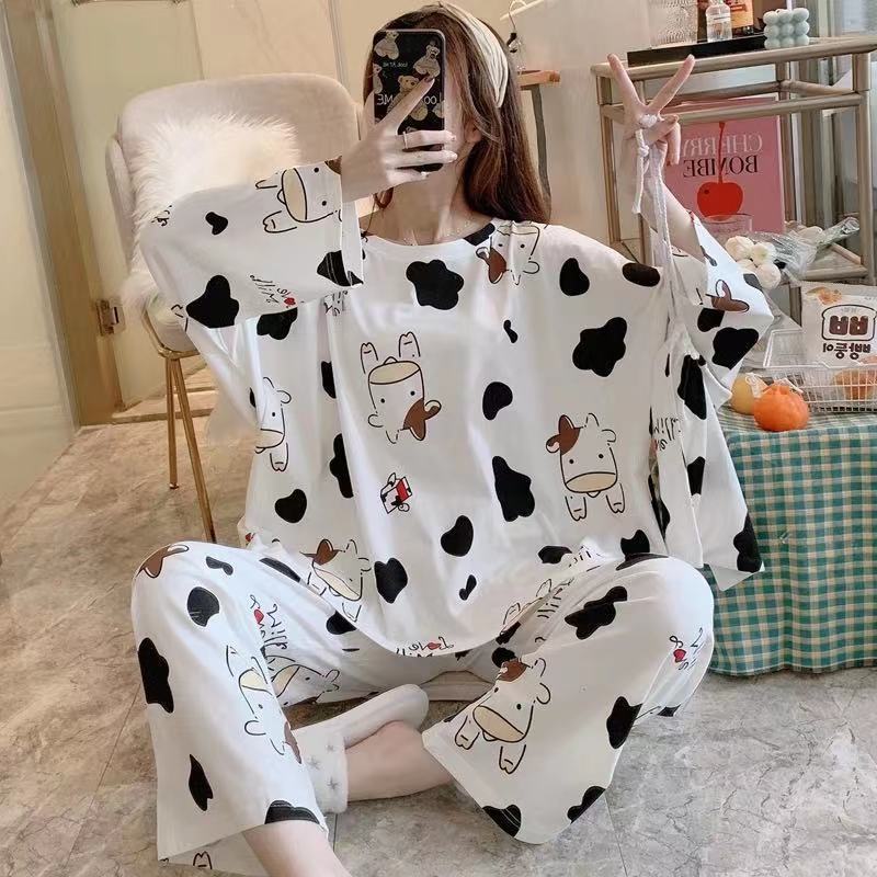 Pijamas mujer otoño estudiante ins manga larga primavera y otoño estilo coreano