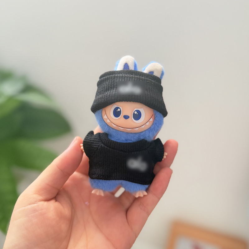 迷你版4.0LABUBU搪胶脸毛绒盲盒玩偶衣服圣诞套装小鼻嘎心底密码|undefined
