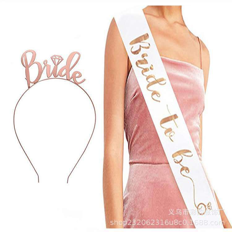 Amazon Singles Party Bride to be Shoulder Band Hairband Set Bridal Party Band Headset