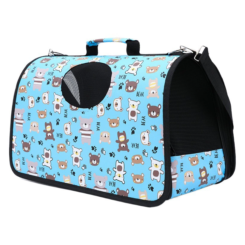 Портативная сумка для кошек Складная Портативная сумка для домашних животных на выход Цельная ткань Оксфорд Дышащий рюкзак через плечо для кошек Трансграничная оптовая продажа