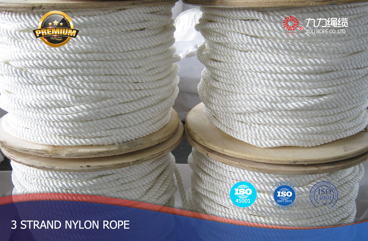 三股尼龙绳PA绳捆扎绳聚酰胺绳Nylon绳锦纶绳耐纶绳白色polyamide