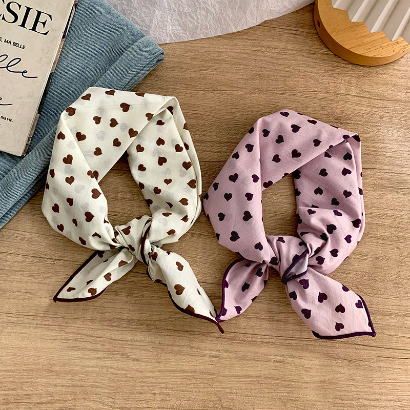 Pañuelo de seda Pañuelo cuadrado de algodón con lunares de alta calidad, bufanda decorativa de todo fósforo para mujer, pañuelo en la cabeza, bufanda delgada, chal pequeño